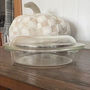 PYREX 1950’s Oven Roaster with Clear Glass Round Baking Lid
